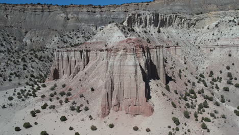 drone shot of steep sandstone cliffs and rock formations in kodachrome basin state park, utah usa