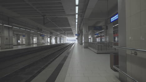 empty train station platform