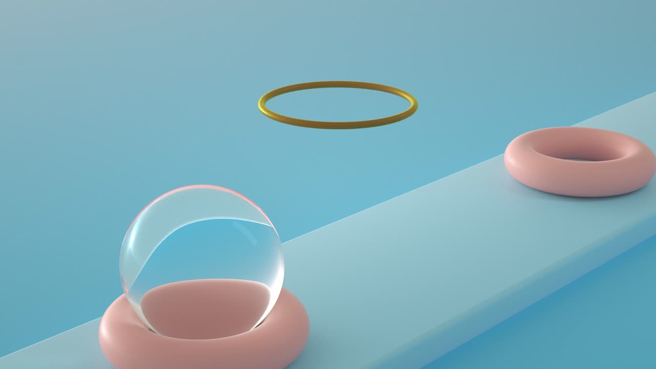 3d 액체 구 무한 루프 애니메이션