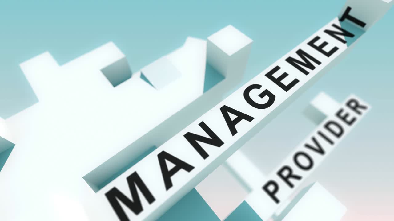 클라우드 컴퓨팅에서 큐브로 애니메이션 된 단어