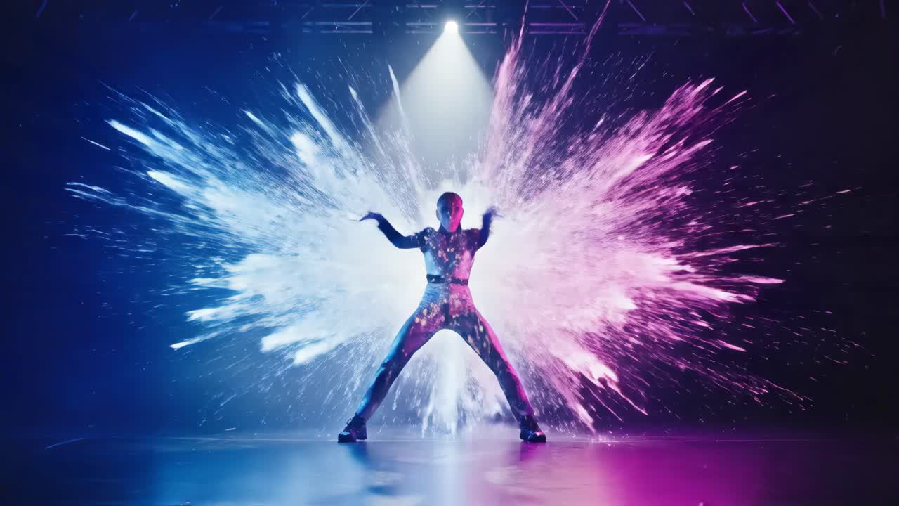 Contemporary Dance Performance with Abstract Visuals