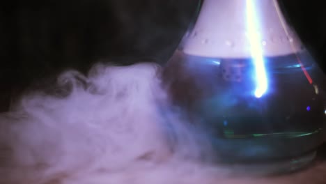 hookah with glowing light and smoke