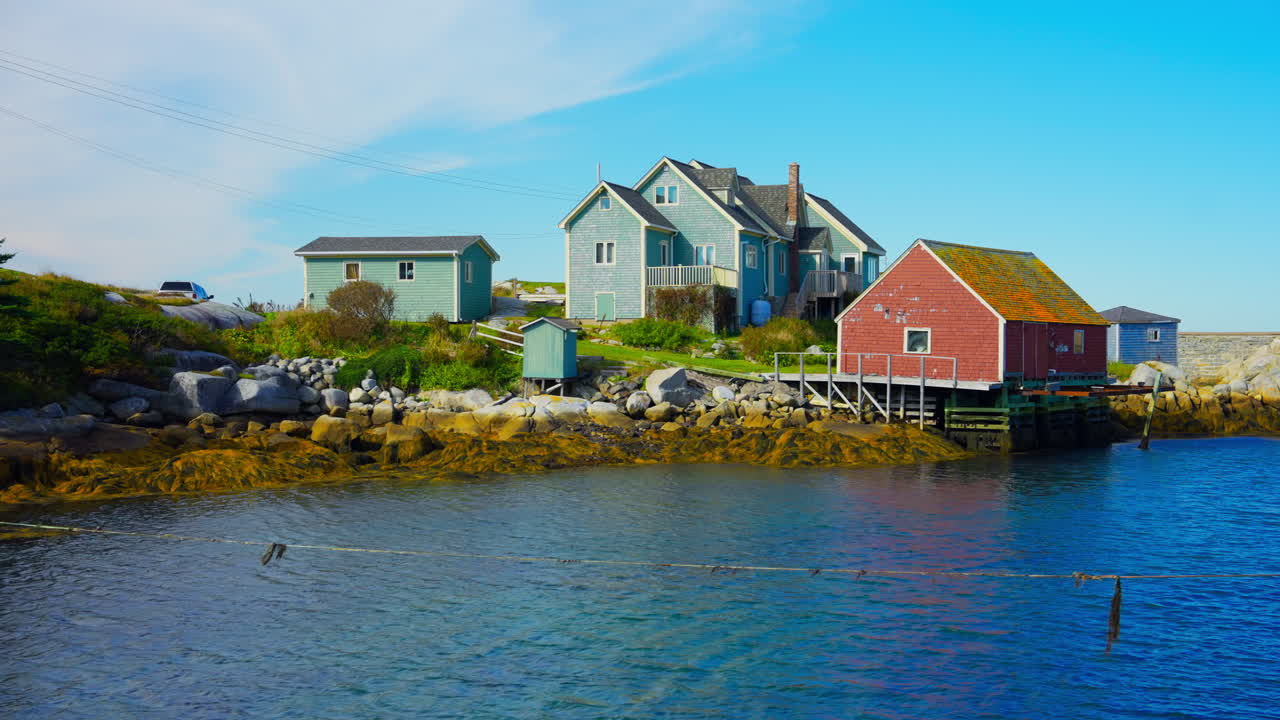 Peggy’s Cove in Nova Scotia, Canada. Charming fishing village with an iconic lighthouse.
Rugged granite rocks, colorful houses, and stunning views of the Atlantic. Peace, history, and natural beauty.