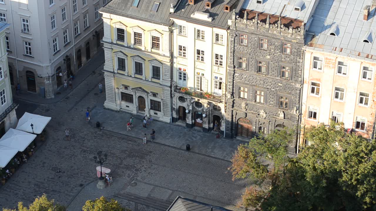 Tetti di Leopoli. Leopoli antica città europea. Leopoli, Ucraina