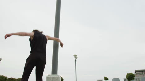 person doing parkour