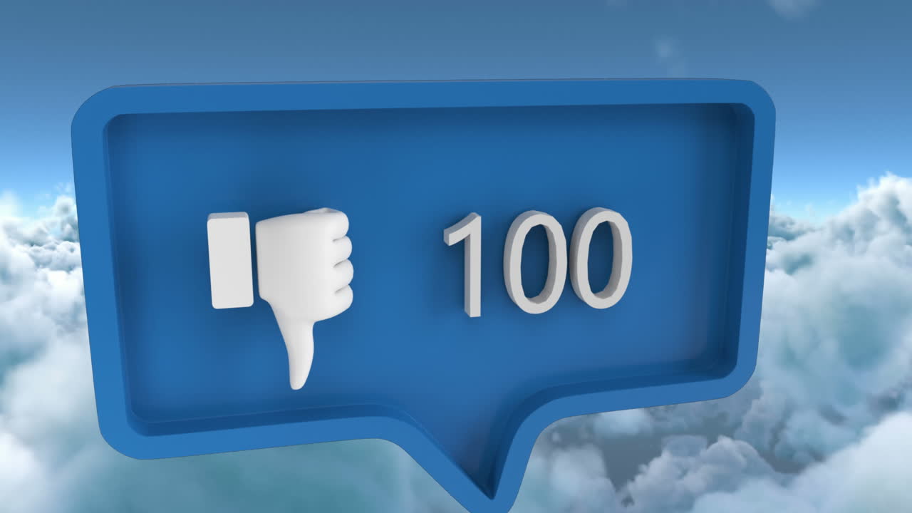 숫자와 구름 위의 아이콘과는 달리 음성 거품의 애니메이션