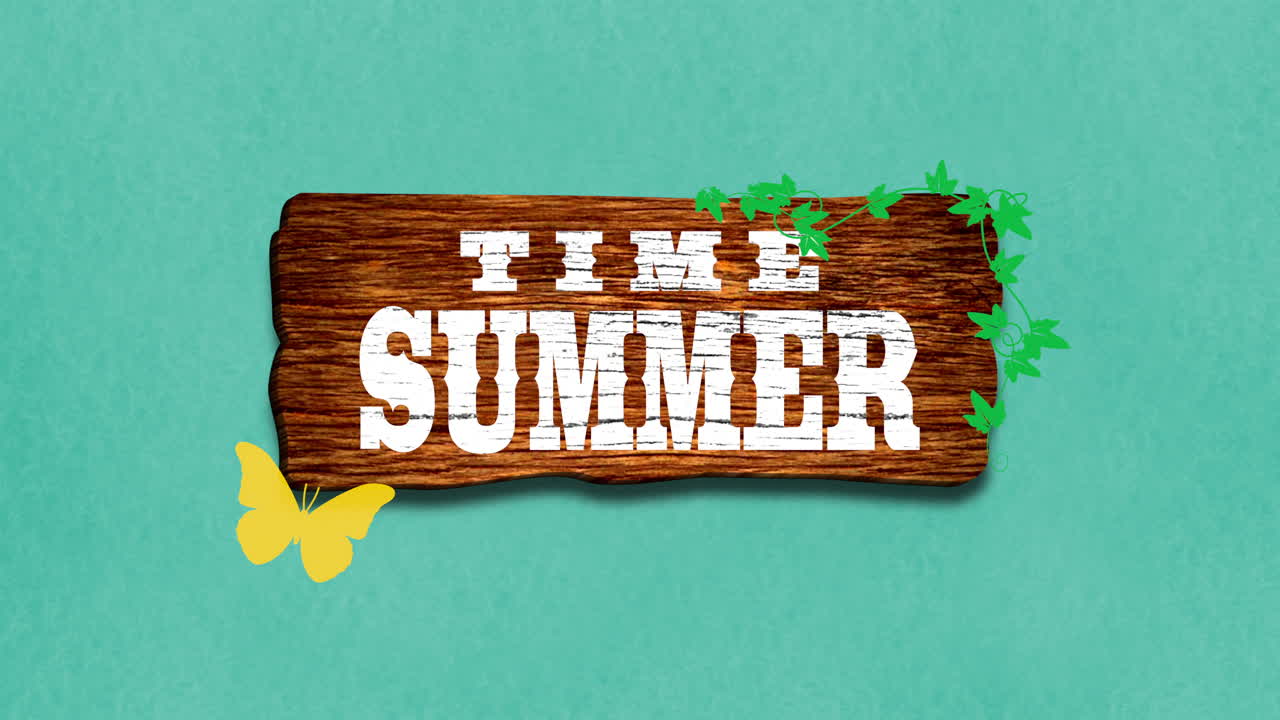 나비와 꽃 나무에 여름 시간