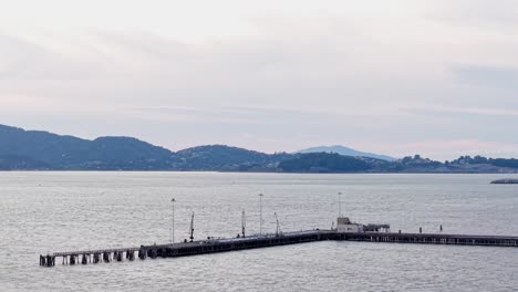 Crisp aerial perspective of Point Molate Beach highlights its peaceful, uncrowded vibe along the San Pablo Bay.