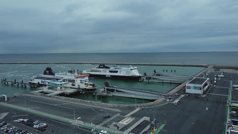 ferry port aerial view