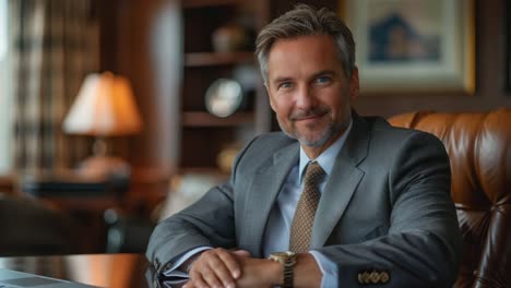 a businessman in his office