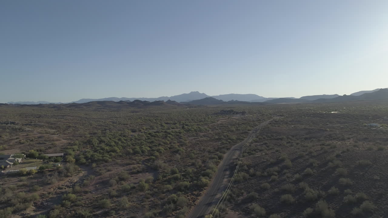 aéreo - camino del valle del desierto