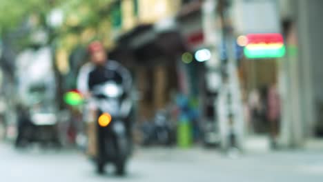 blurred video shows of  vietnamese street