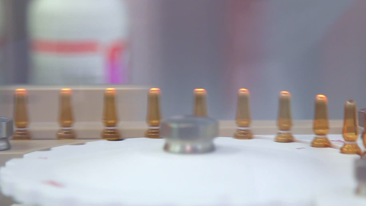 Medical vials in furnace machine