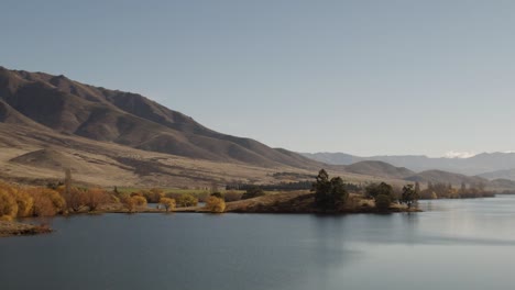 new zealand`s dramatic and beautiful landscape with lake