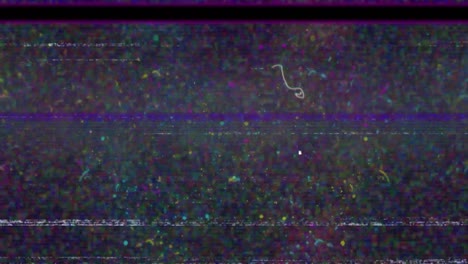 animation of screen sizzle in dark background