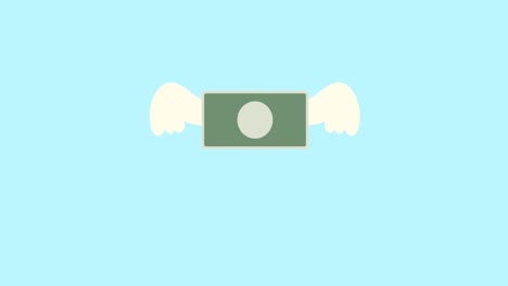 animation of winged money flying through the air
