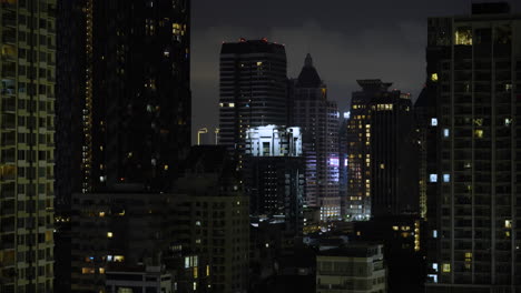 dense city of millions that never sleeps at night, bangkok city skyline metropolis at night