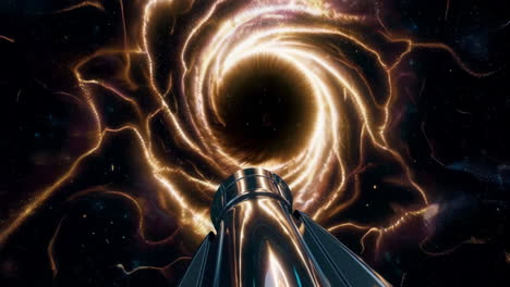 rocket entering a black hole
