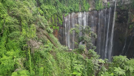 unique geological waterfall, picturesque tumpak sewu in java, idn