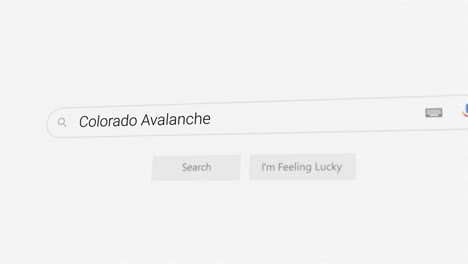searching for colorado avalanche on internet browser