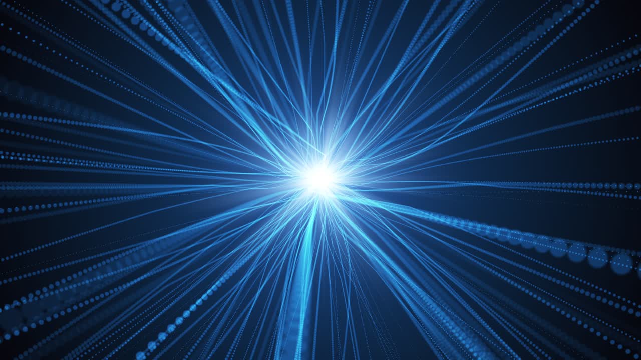 estallido de energía azul abstracto