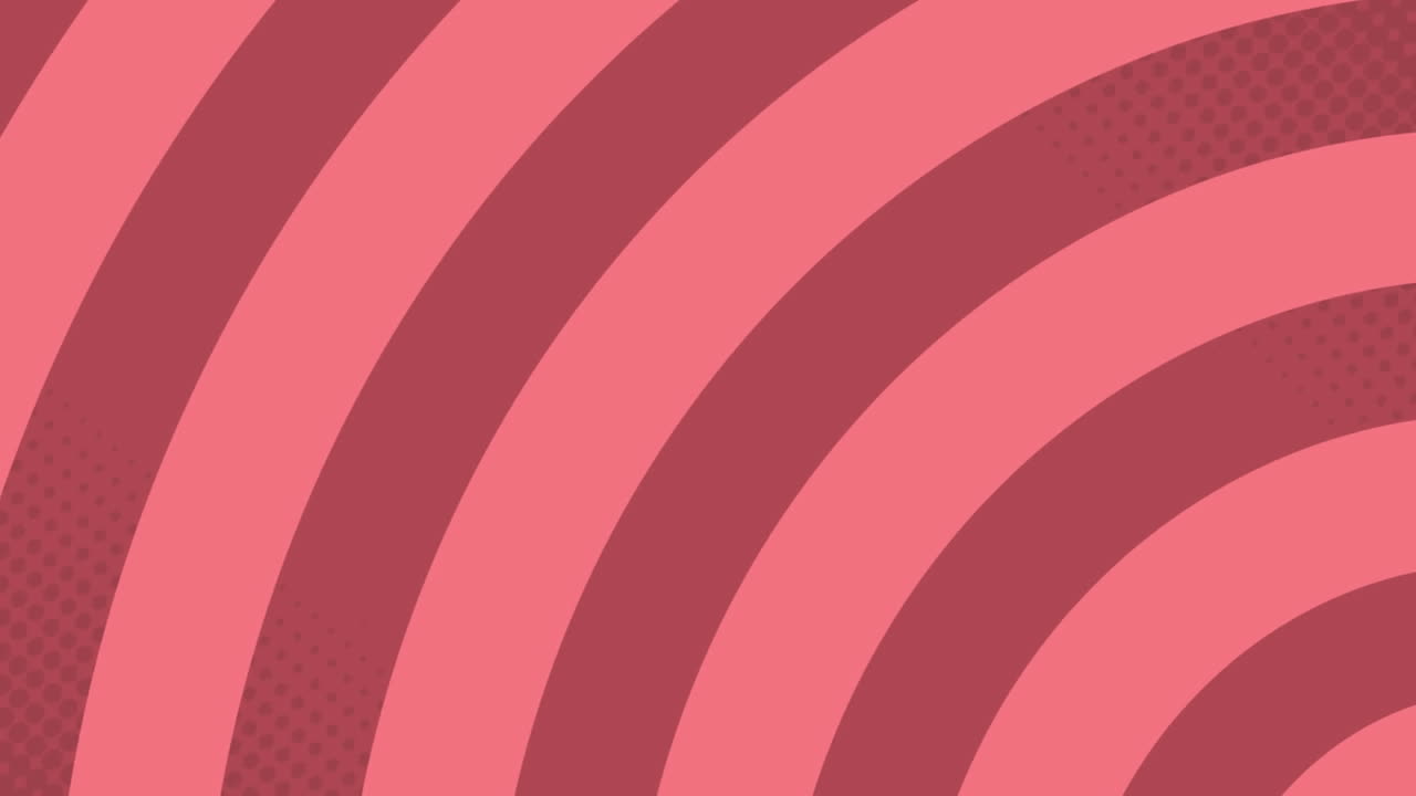 레트로 스피치 버블과 분홍색 원에 있는  텍스트의 애니메이션