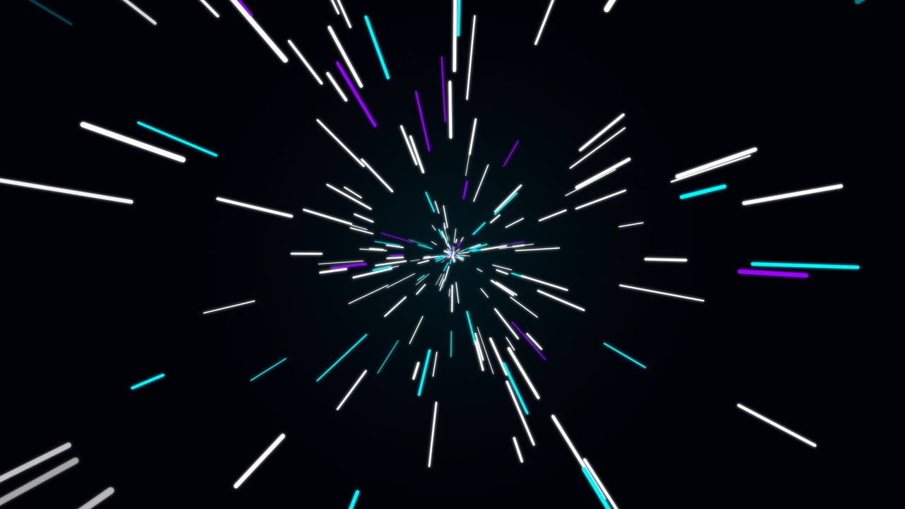 Abstract Motion Background with Glowing Neon Light Streaks