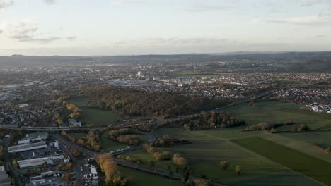 drone aerial shot of the german city center of kassel in germany, hessen, europe