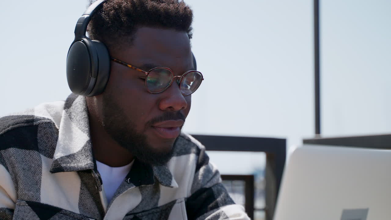 Man Working on a Laptop