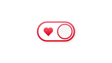 trendy love switch, great design for any purposes. light style background. pink background. business design. motion graphics.