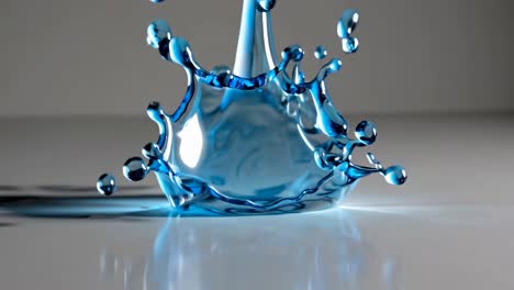 salpicaduras de líquido azules