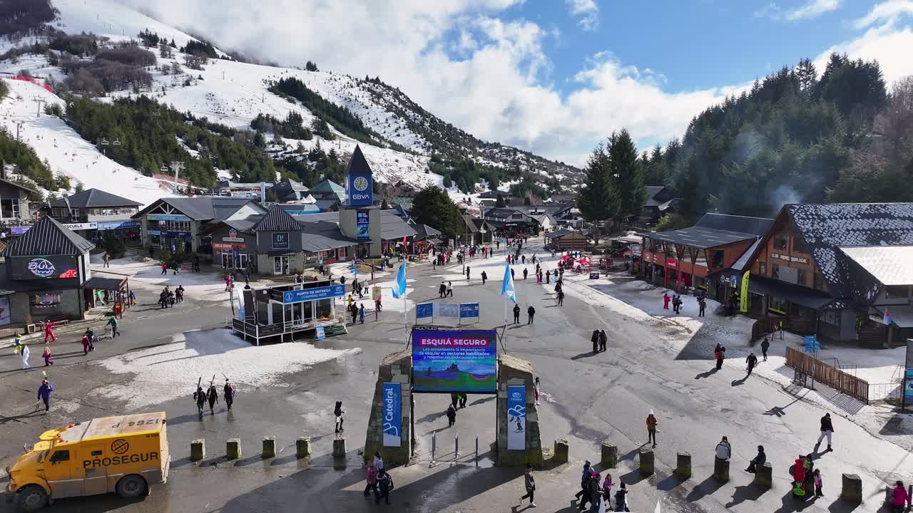 Cerro Catedral At San Carlos De Bariloche In Rio Negro Argentina. Snowy Mountains. Ski Center Landscape. Winter Sport. Cerro Catedral At San Carlos De Bariloche In Rio Negro Argentina.