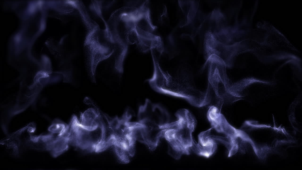 Movimento di Fumo in Stile Nebulosa Luminosa con Effetto di Flusso di Particelle Astratte