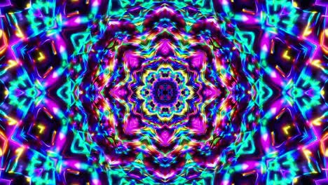 Vibrant Neon Kaleidoscope Pattern