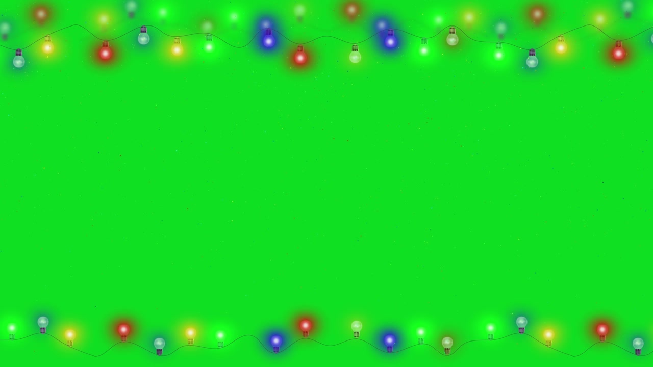 Ghirlanda di Natale, sfondo trasparente, lampadine luminose colorate, scintille, Natale, Capodanno, matrimonio o