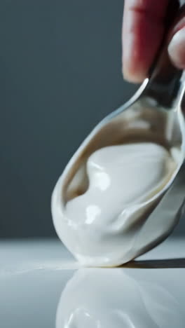 whipped cream pouring and texture
