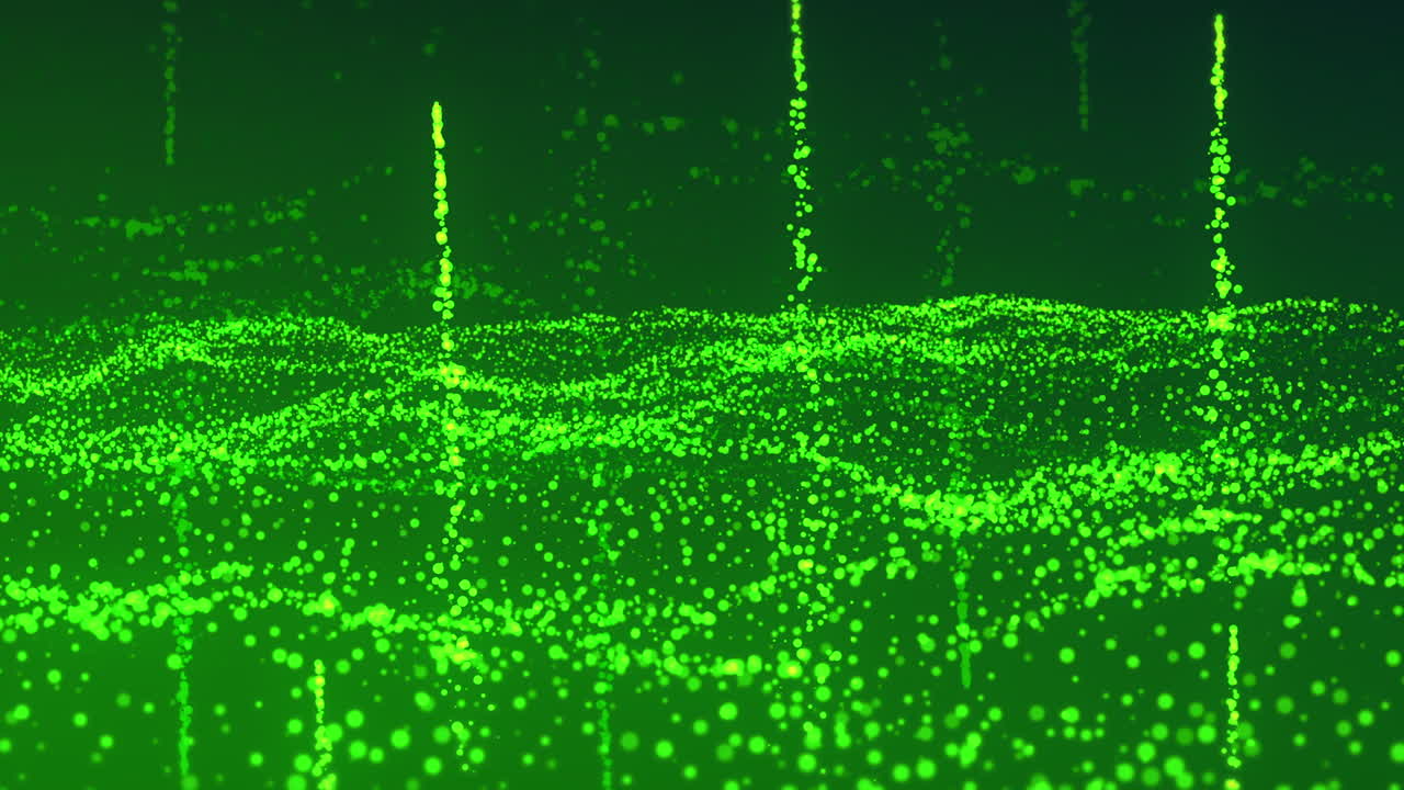Abstract Green Particle Background