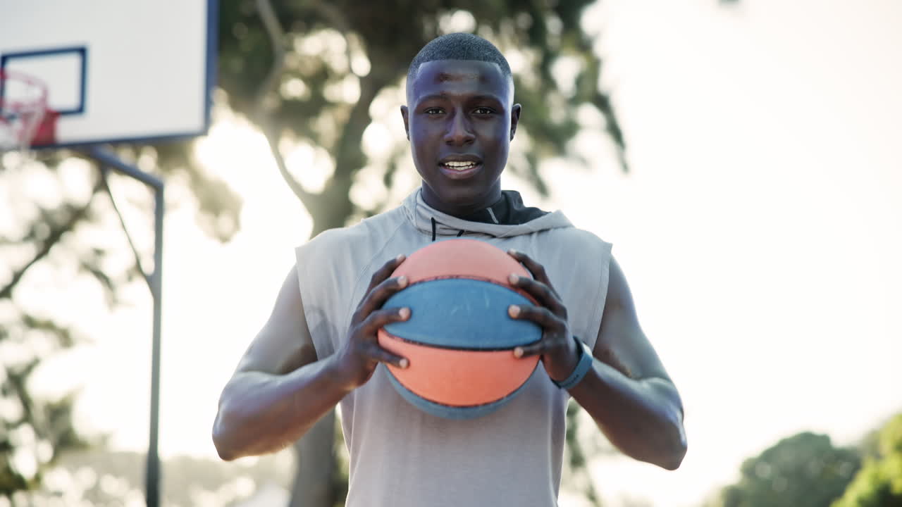 A basketball player with a basketball