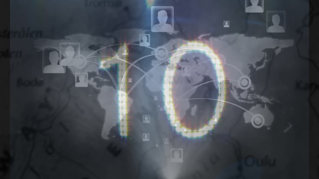 cuenta atrás contra un fondo gris 4k