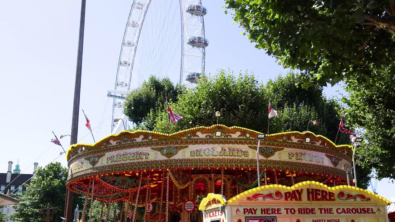 Carousel ride at a London funfair