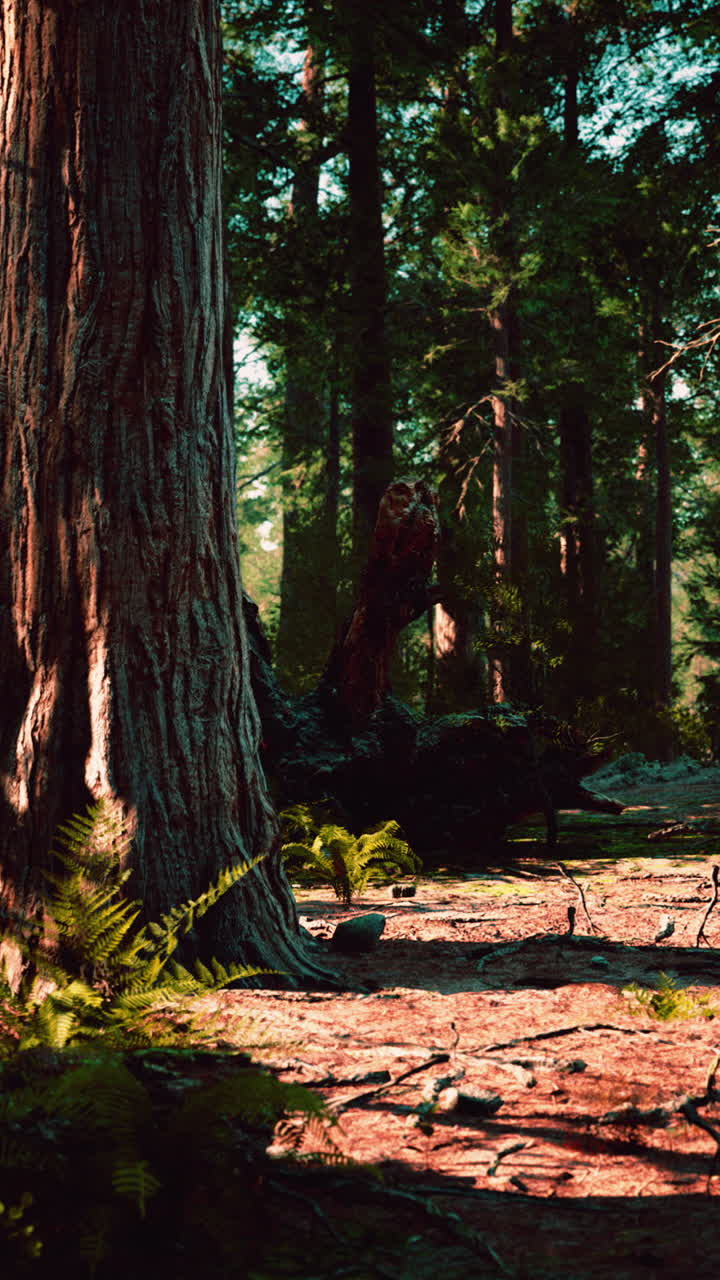 Maestosa foresta di sequoie: una fuga tranquilla nella natura