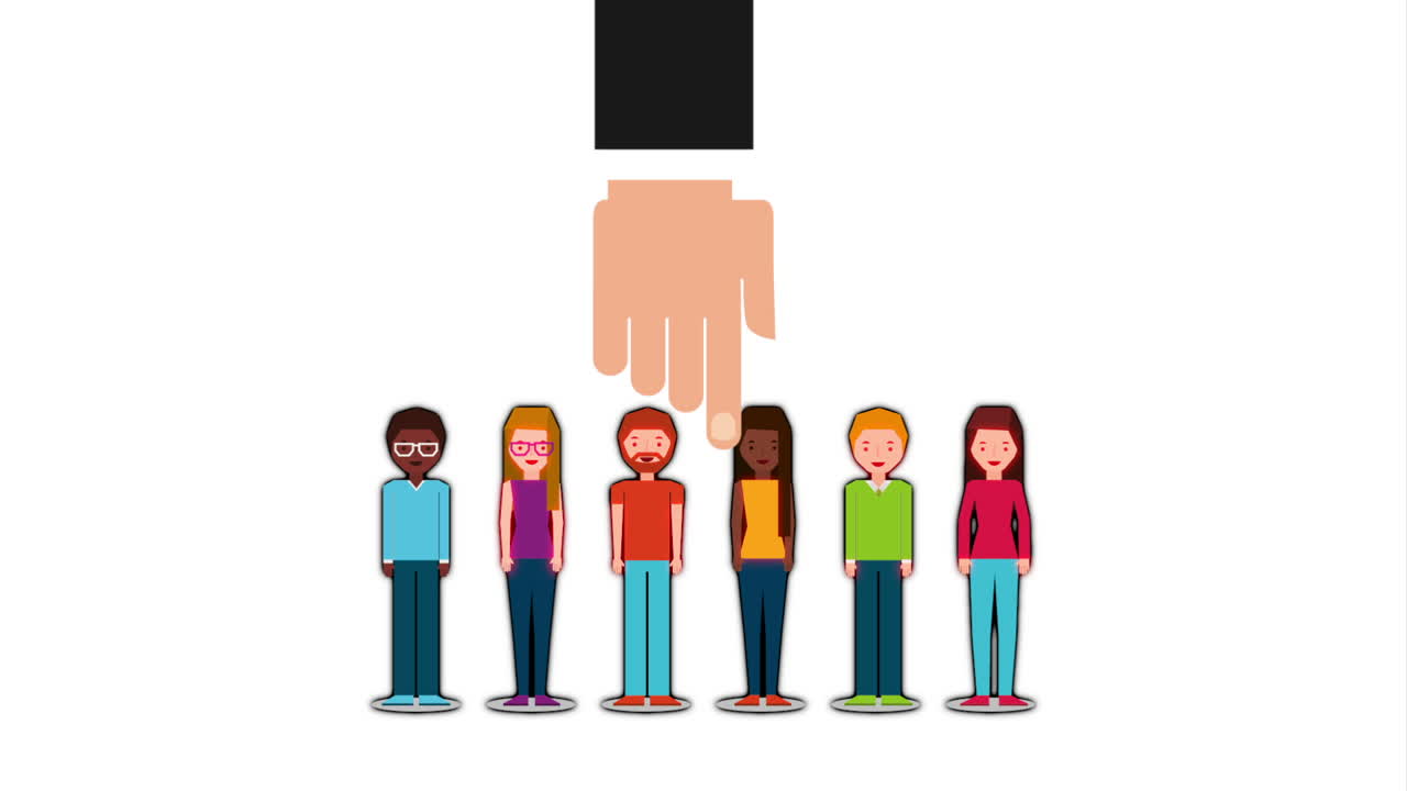 selección a mano de un candidato