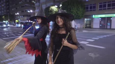 two witches on a halloween night