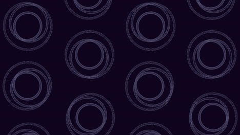 Circular black and white pattern with overlapping circles