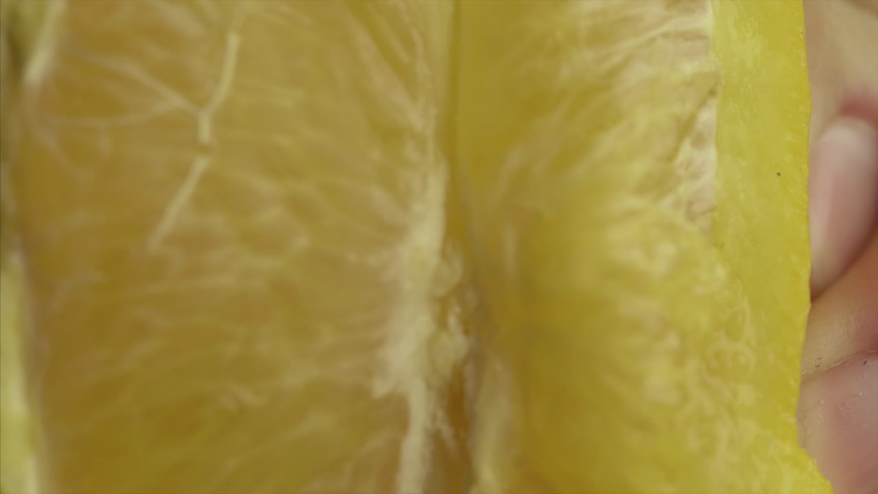 개진 레몬의 클로즈업