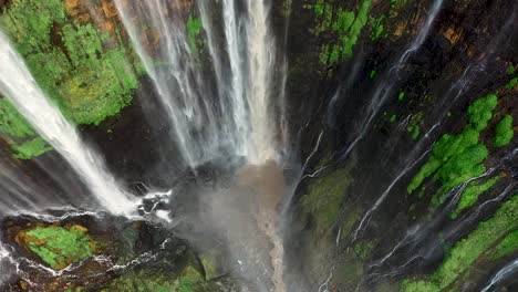 View-from-above,-stunning-aerial-view-of-the-Tumpak-Sewu-Waterfalls-Coban-Sewu