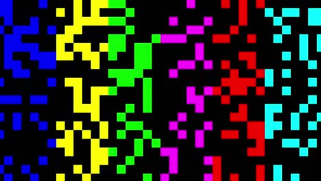señal de cuadrados digitales multicolores