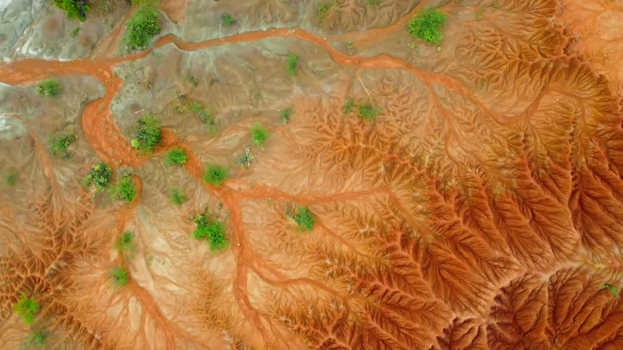 testigo donde el desierto rojo se encuentra con el desierto gris