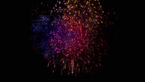 16 spectacular fireworks from a professional large fireworks event display seamless loop background