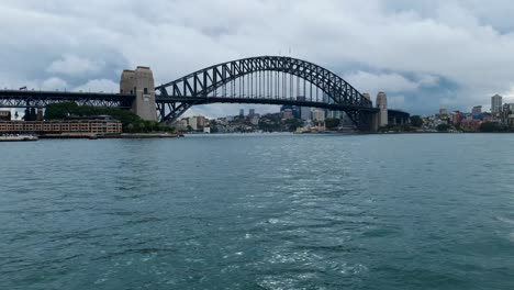 sydney harbour bridge on a cloudy day